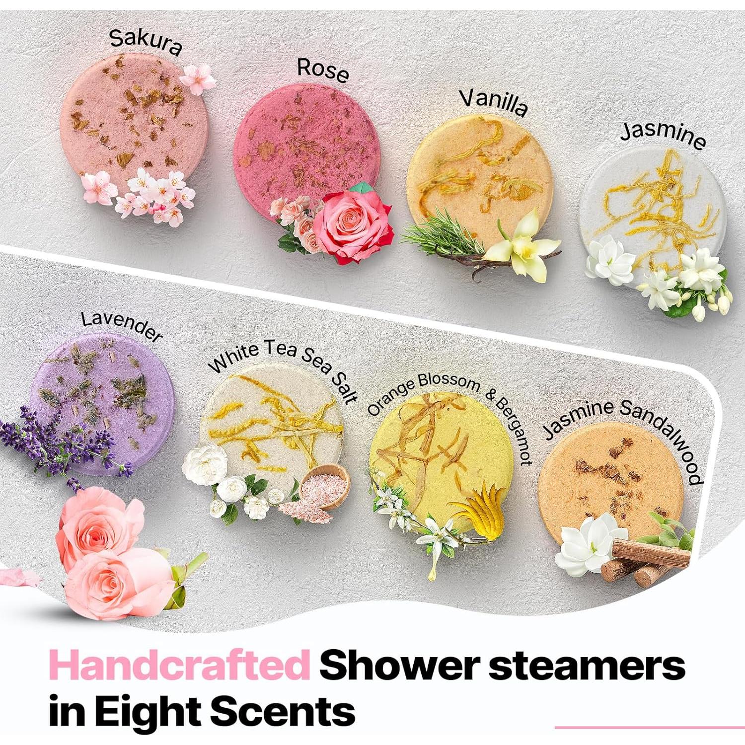 Bombas de Ducha Aromaterapia SWCANDY 8 Pack Aceites Esenciales