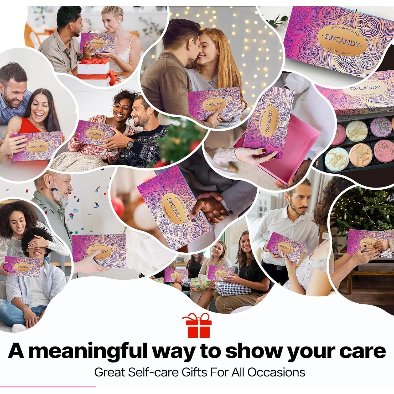 Bombas de Ducha Aromaterapia SWCANDY 8 Pack Aceites Esenciales