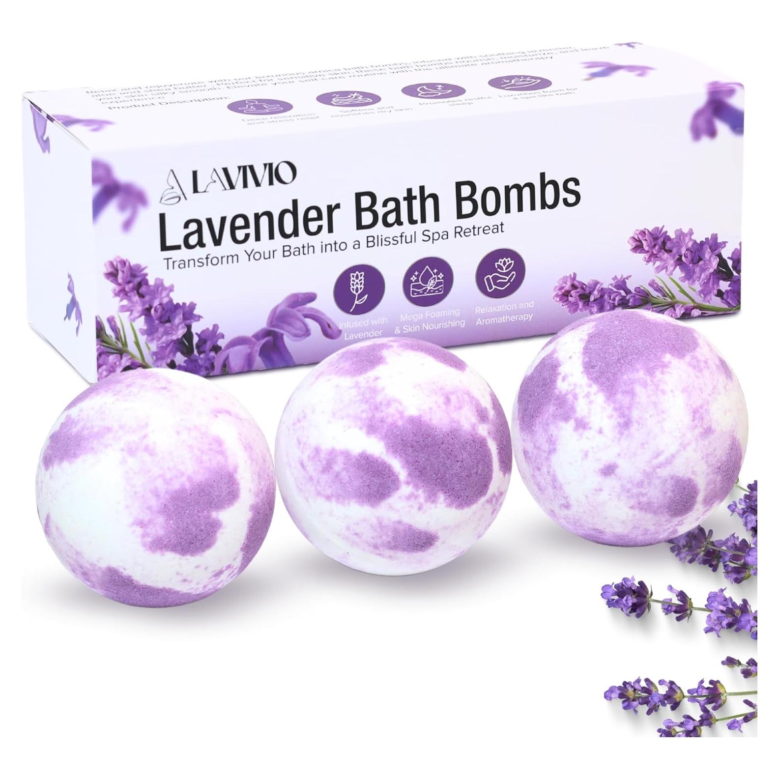 Bolas de Baño Lavanda Lavivio - Hidratantes 3 x 100g