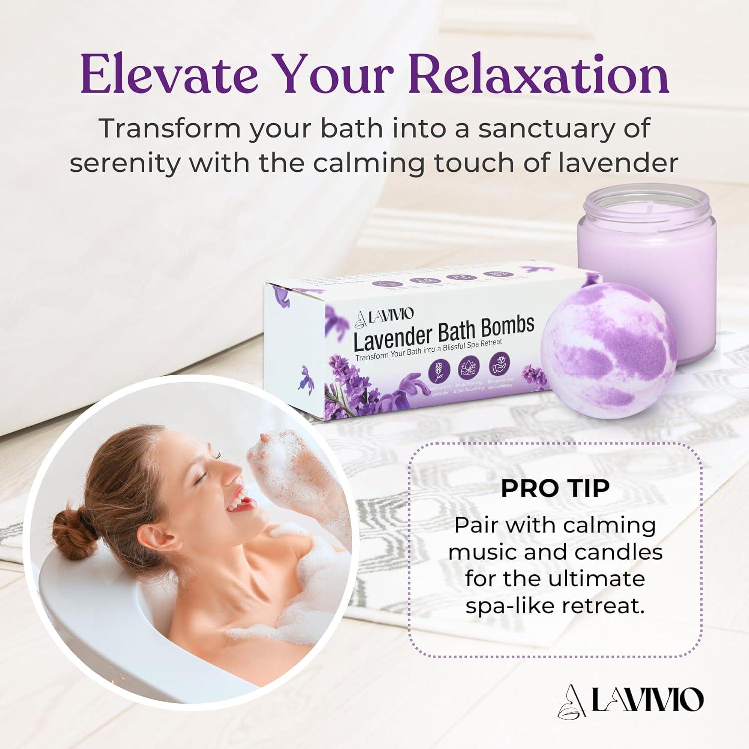 Bolas de Baño Lavanda Lavivio - Hidratantes 3 x 100g