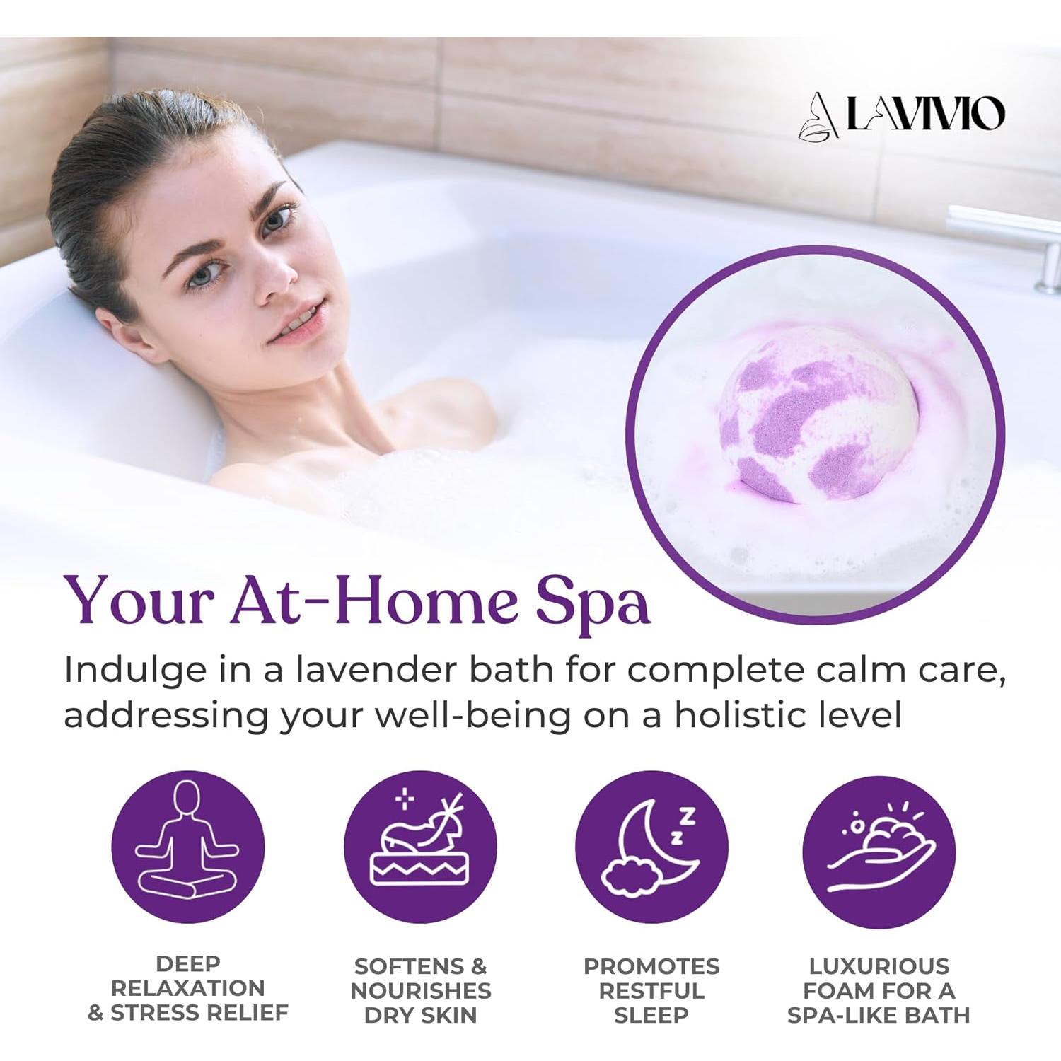 Bolas de Baño Lavanda Lavivio - Hidratantes 3 x 100g