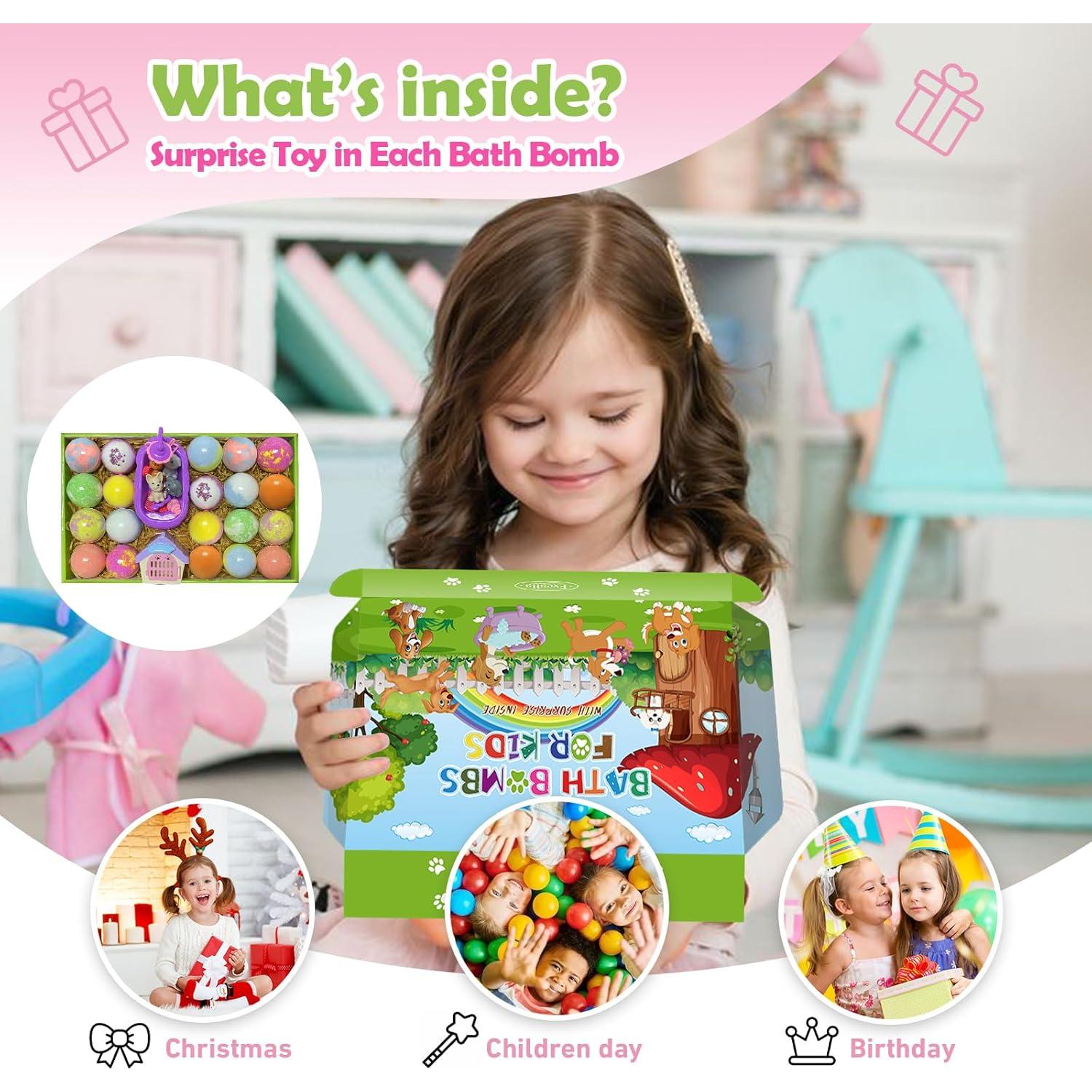 Set de 20 Bombas de Baño con Juguetes de Cachorro Excalla