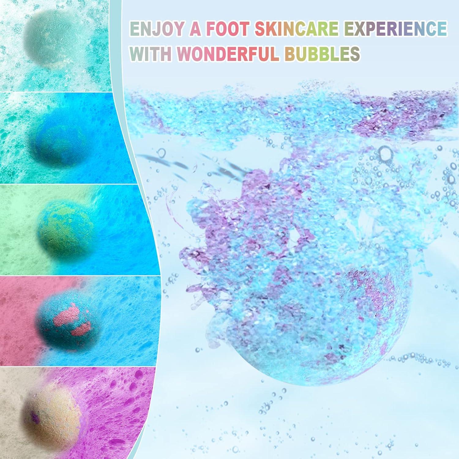 HOSPAN Juego de 12 Bombas de Baño para Pies Orgánicas
