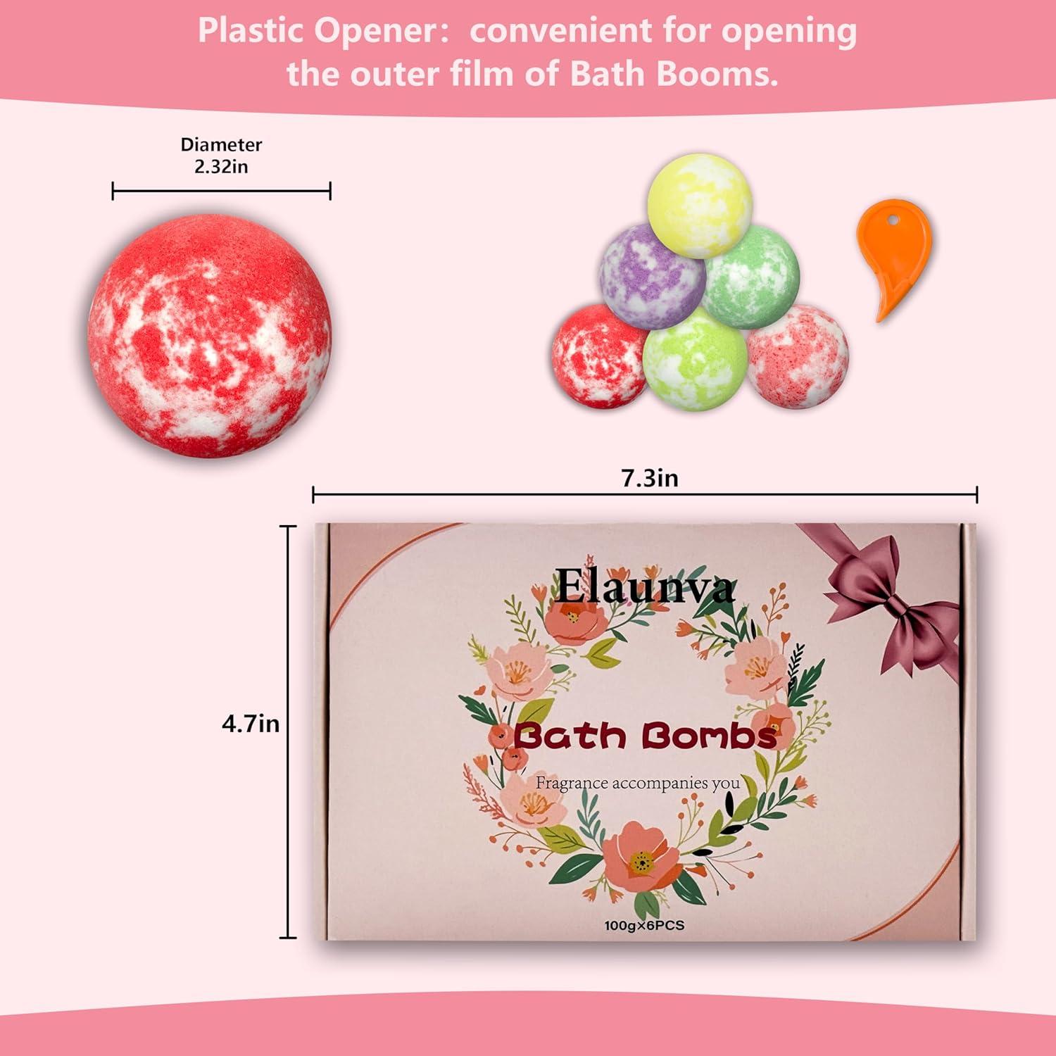 Juego de Bombas de Baño Elaunva 6 Fragancias 100g - Spa en Casa