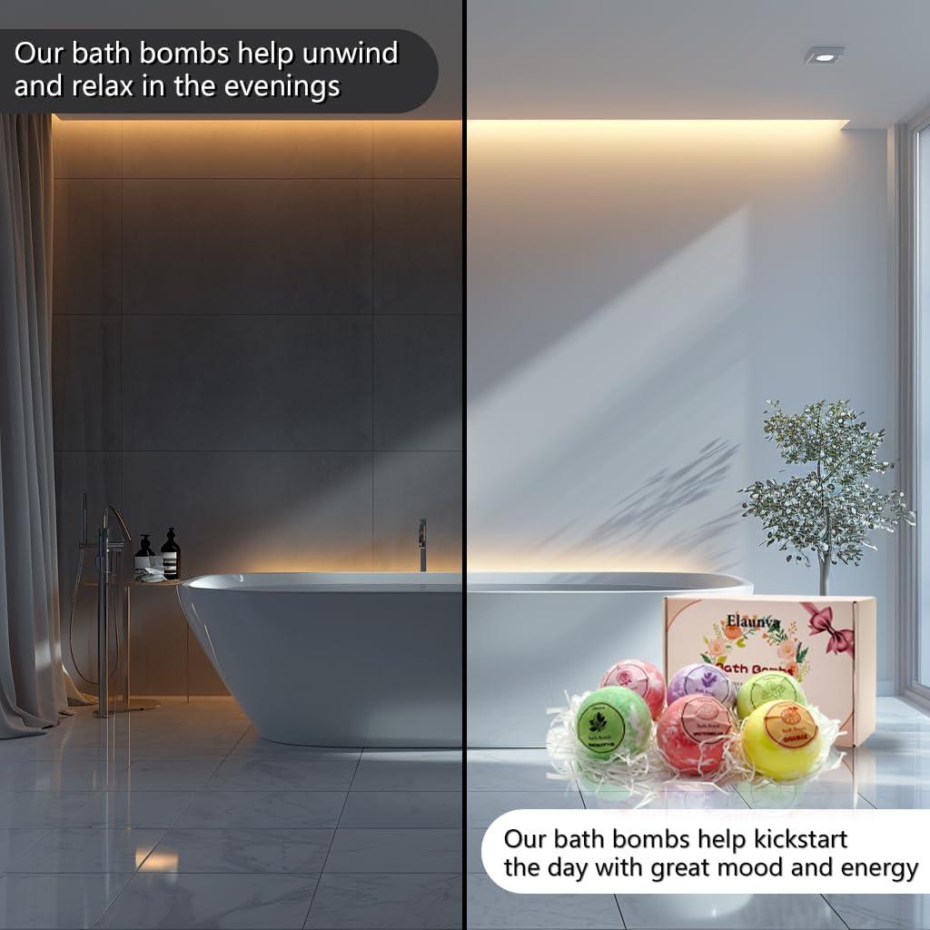 Juego de Bombas de Baño Elaunva 6 Fragancias 100g - Spa en Casa