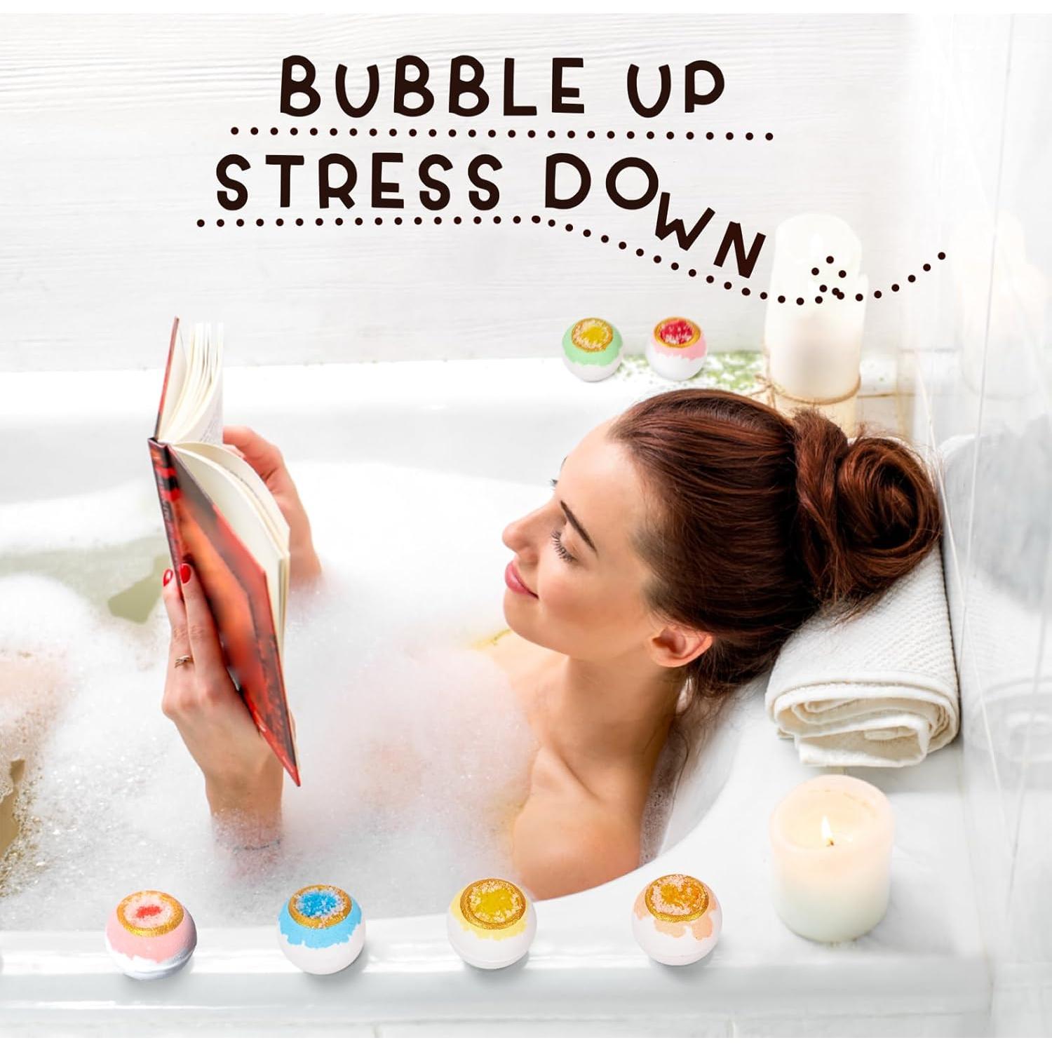 Juego de Bombas de Baño Rainie, 6 Bombas Hechas a Mano, Spa