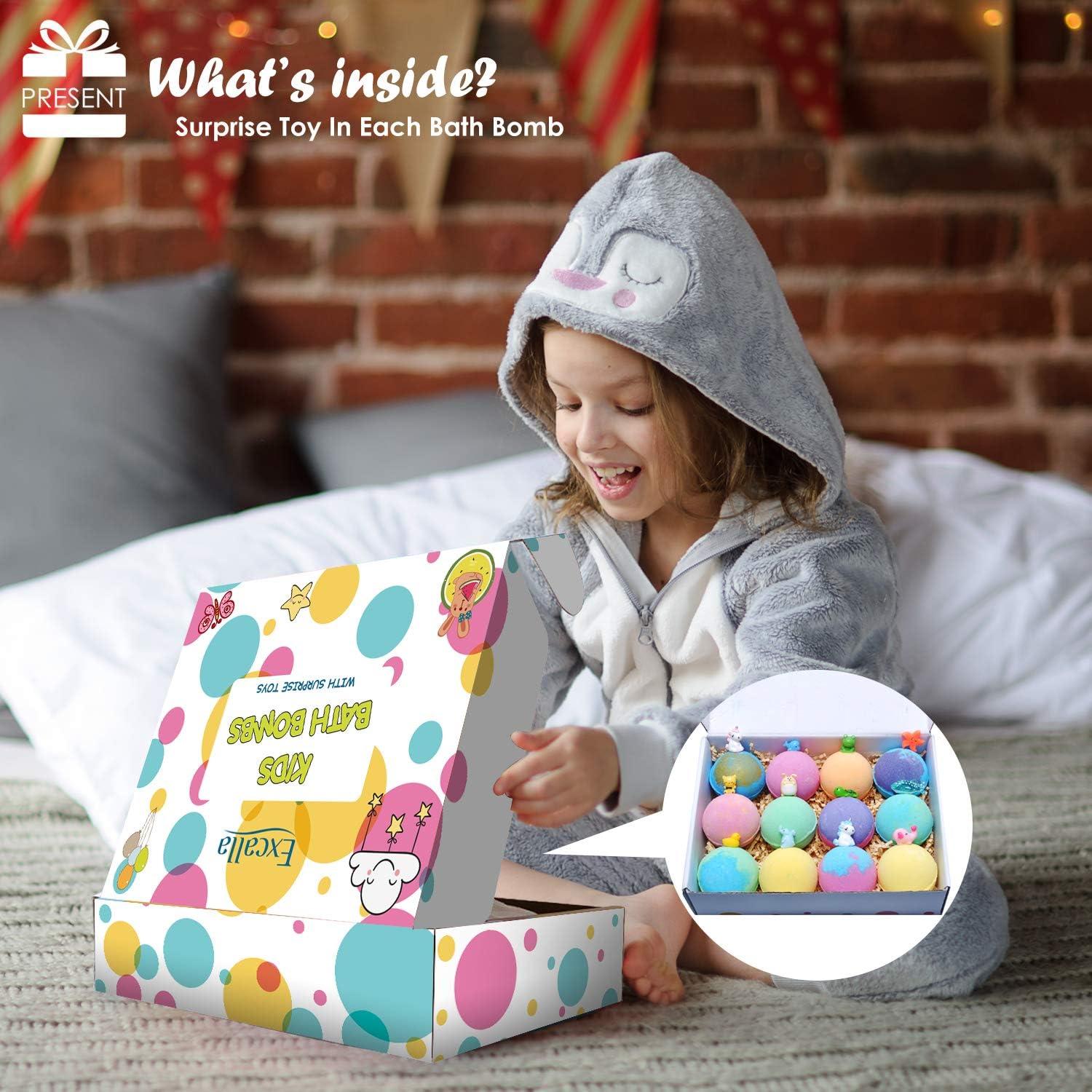 Set de 12 Bombas de Baño Hidratantes con Juguetes Sorpresa