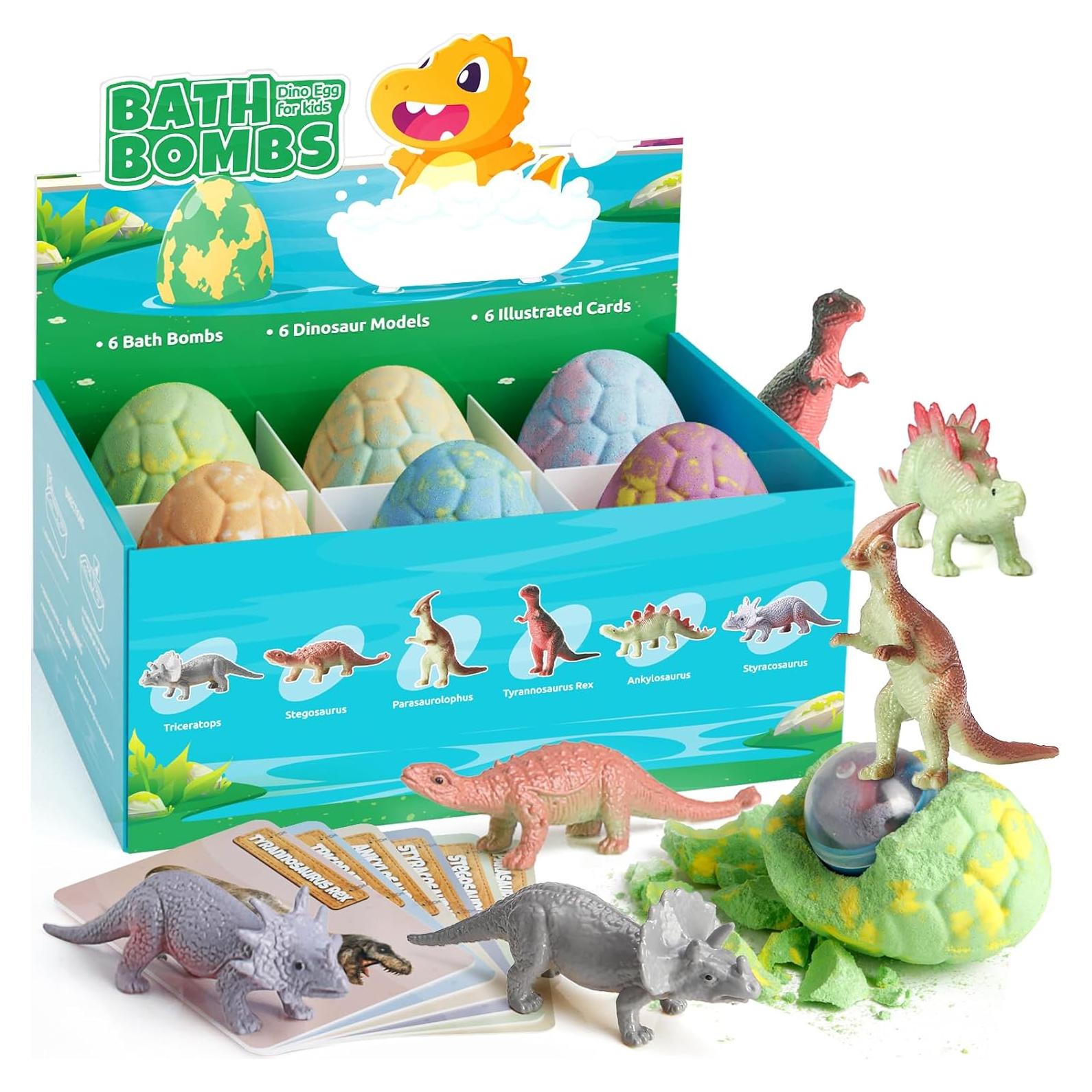 Set de 6 Bombas de Baño Dinosaurio TranquilBliss - Eucalipto