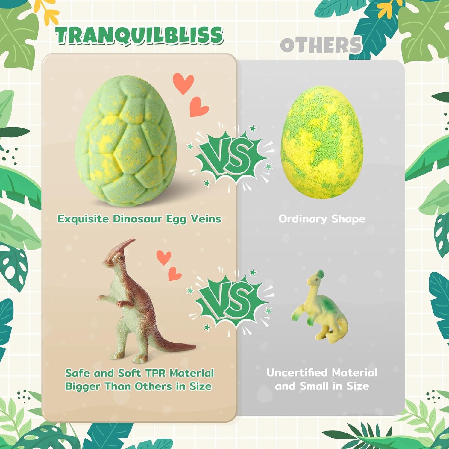 Set de 6 Bombas de Baño Dinosaurio TranquilBliss - Eucalipto