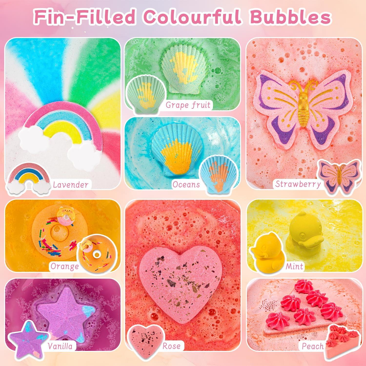 Juego de 9 Bombas de Baño BusyMouth con Juguetes Sorpresa