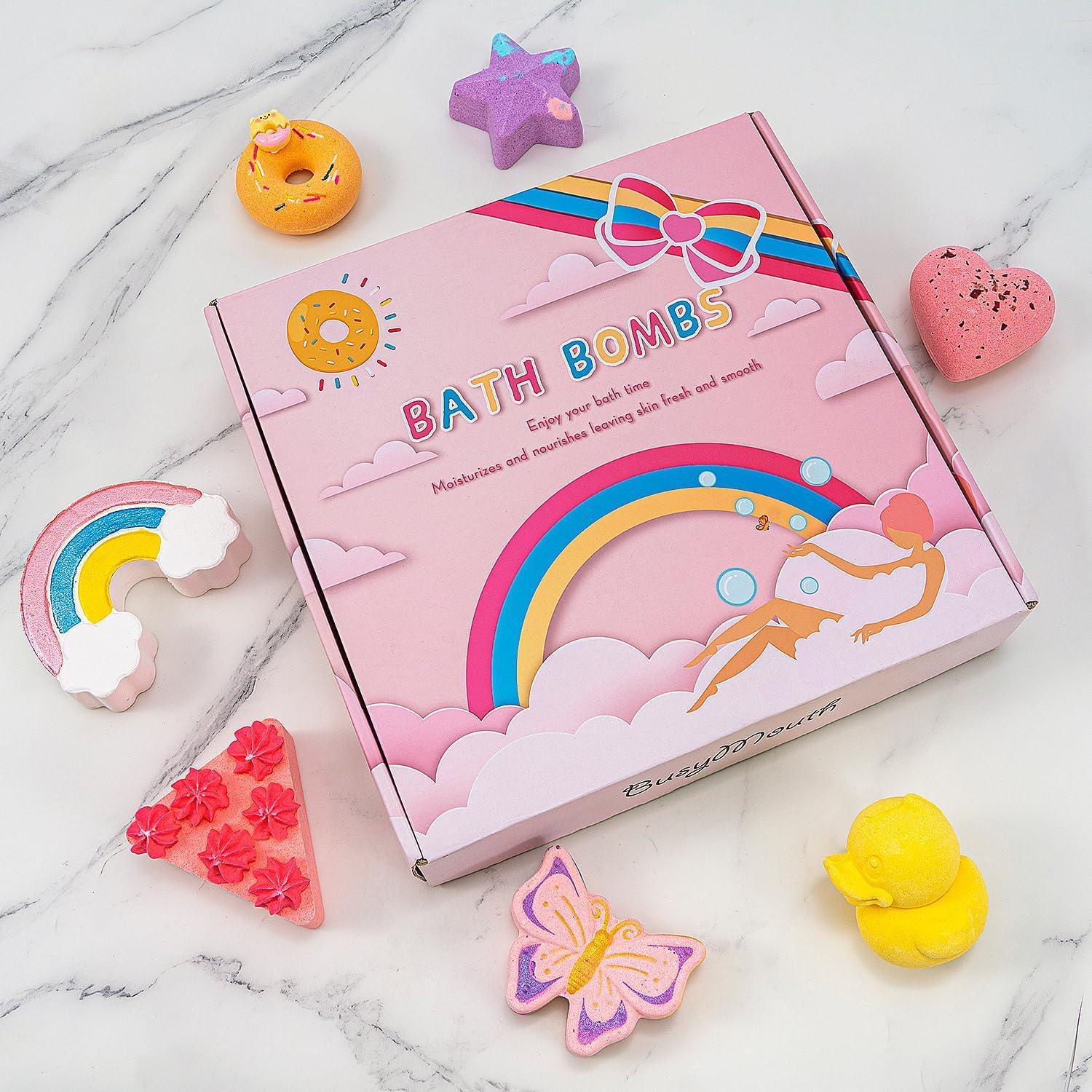 Juego de 9 Bombas de Baño BusyMouth con Juguetes Sorpresa