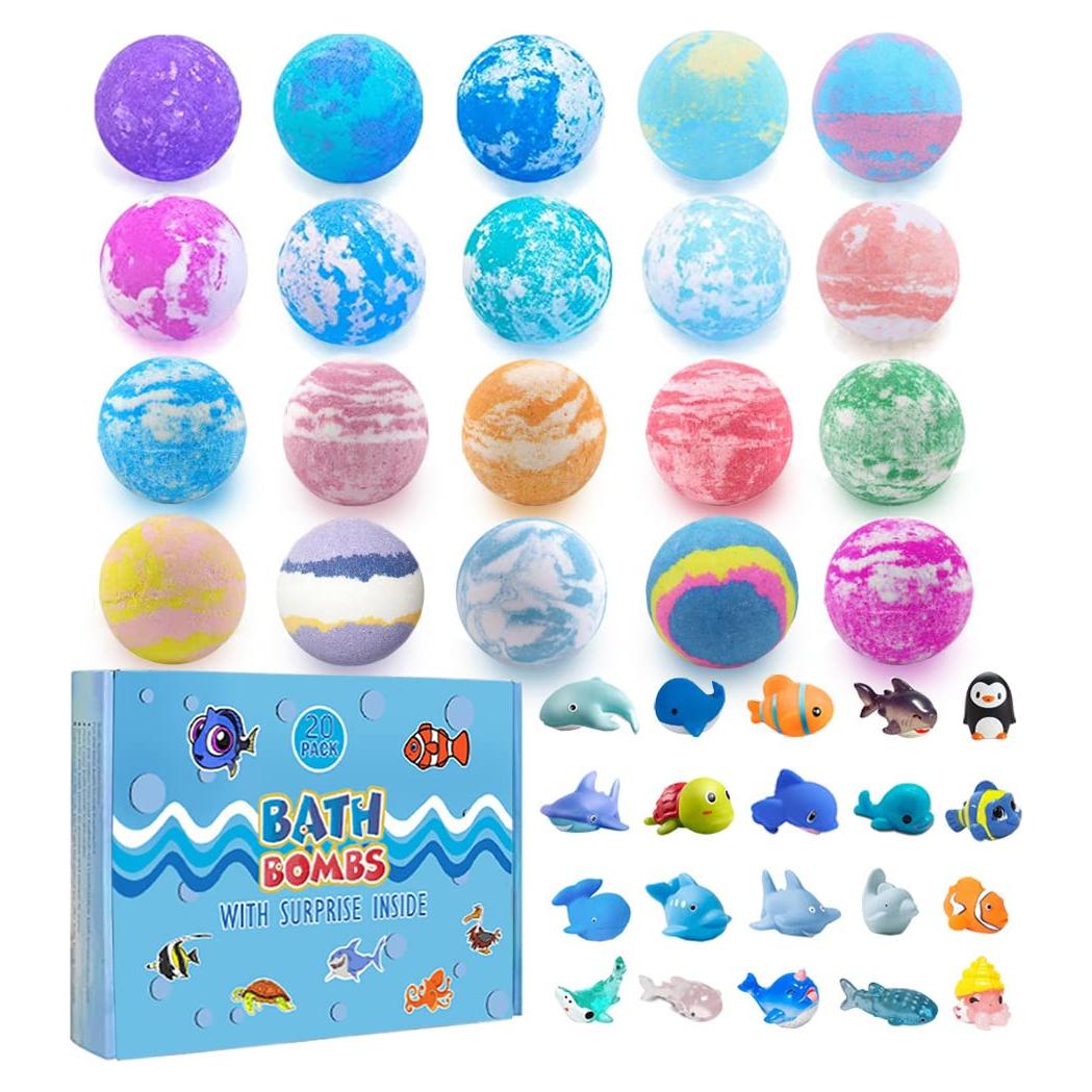 Juego de 20 Bombas de Baño Orgánicas Kims Cosiart con Sorpresa