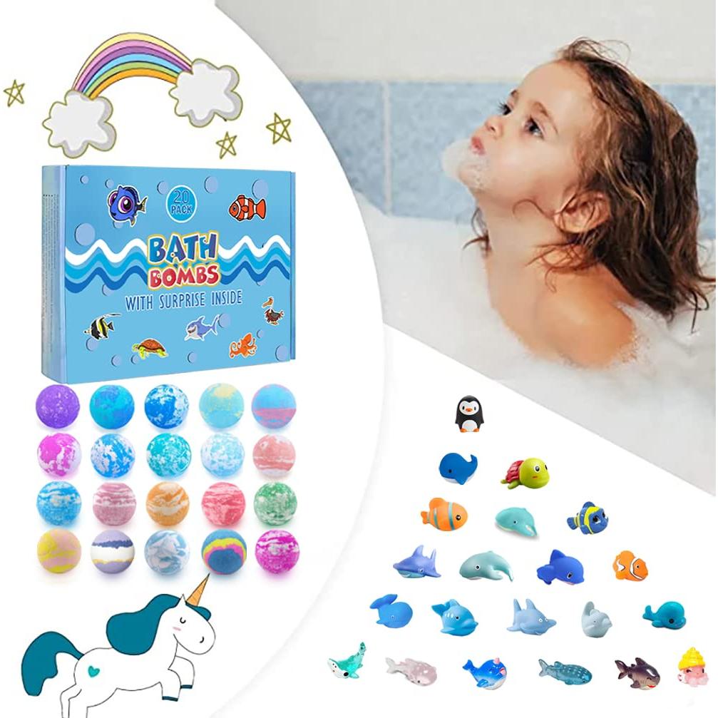 Juego de 20 Bombas de Baño Orgánicas Kims Cosiart con Sorpresa