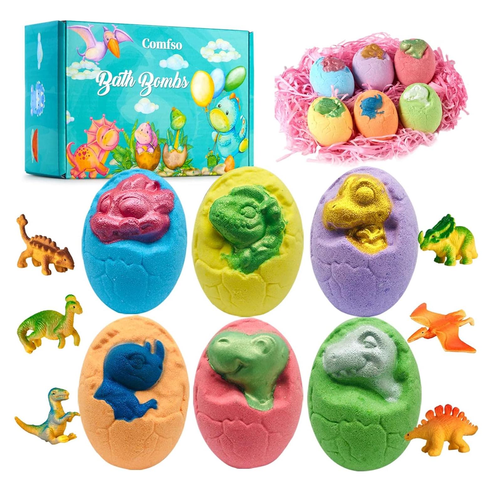 Set de 6 Bombas de Baño Dinosaurio Comfso - Aromas Naturales