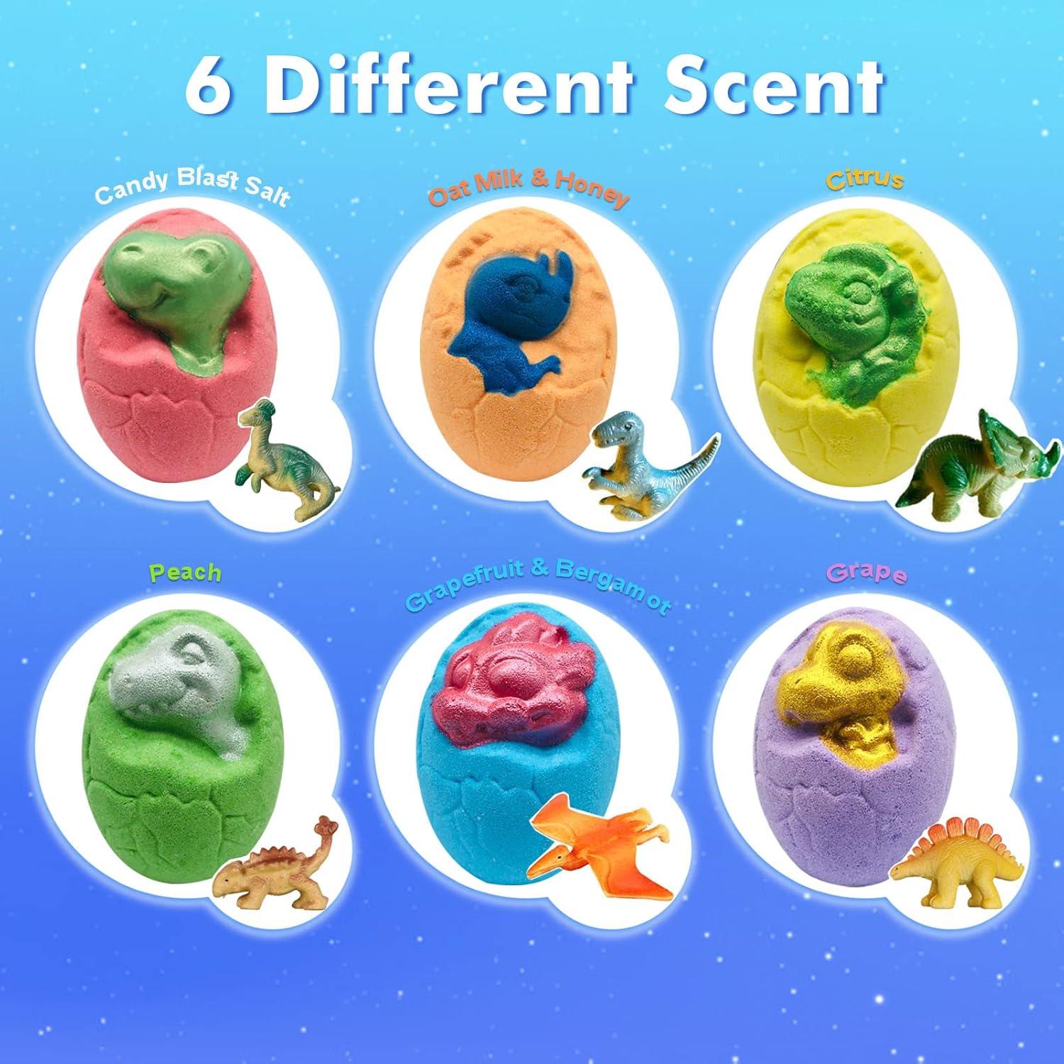 Set de 6 Bombas de Baño Dinosaurio Comfso - Aromas Naturales