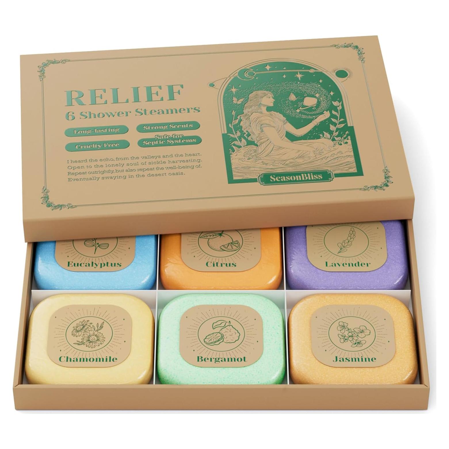 Set de 6 Tabletas de Vapor para Ducha SeasonBliss - Autocuidado