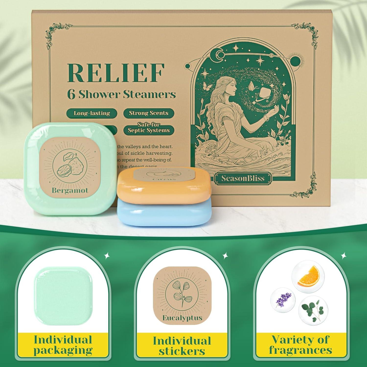 Set de 6 Tabletas de Vapor para Ducha SeasonBliss - Autocuidado