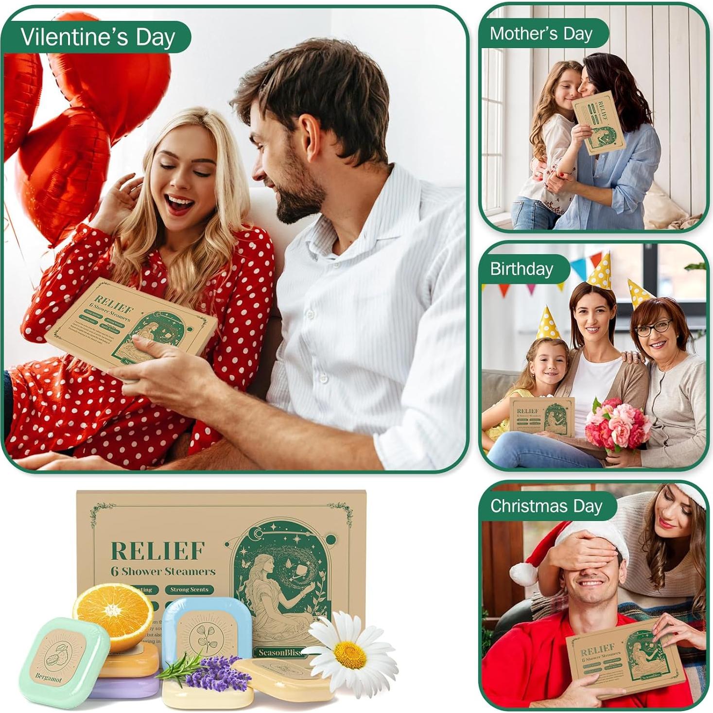 Set de 6 Tabletas de Vapor para Ducha SeasonBliss - Autocuidado