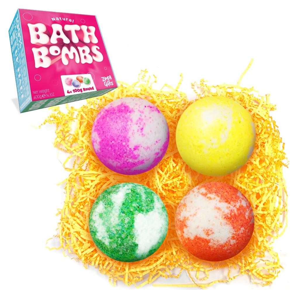 Juego de 4 Bombas de Baño Zimpli Gifts - Hidratantes y Veganas