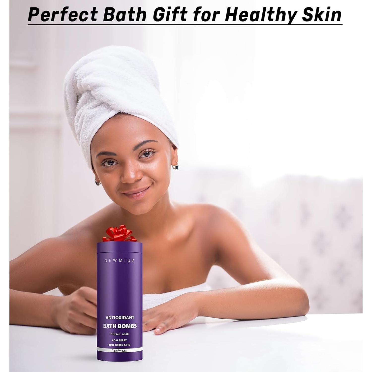 Bombas de Baño Naturales New Miuz - Antioxidantes de Acai y Arándano