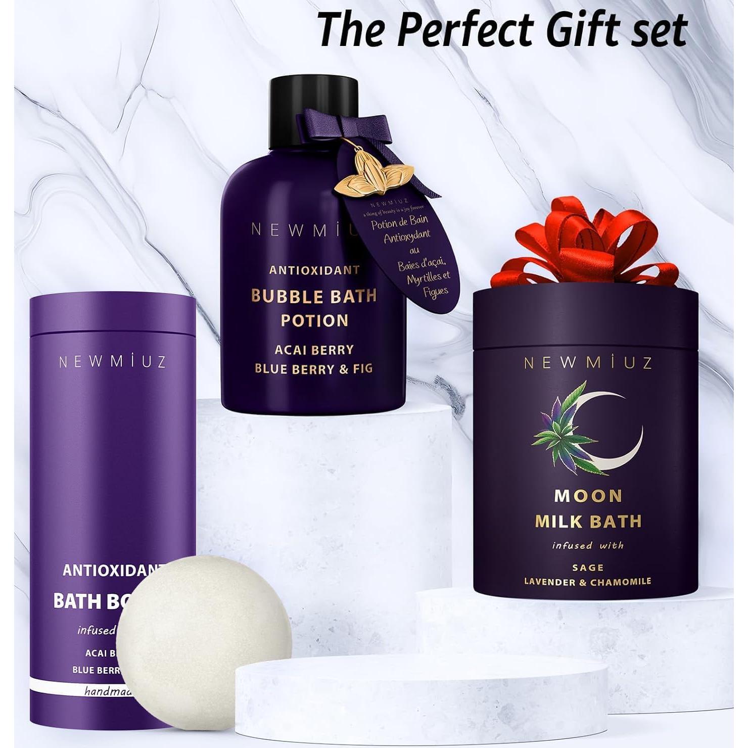 Bombas de Baño Naturales New Miuz - Antioxidantes de Acai y Arándano