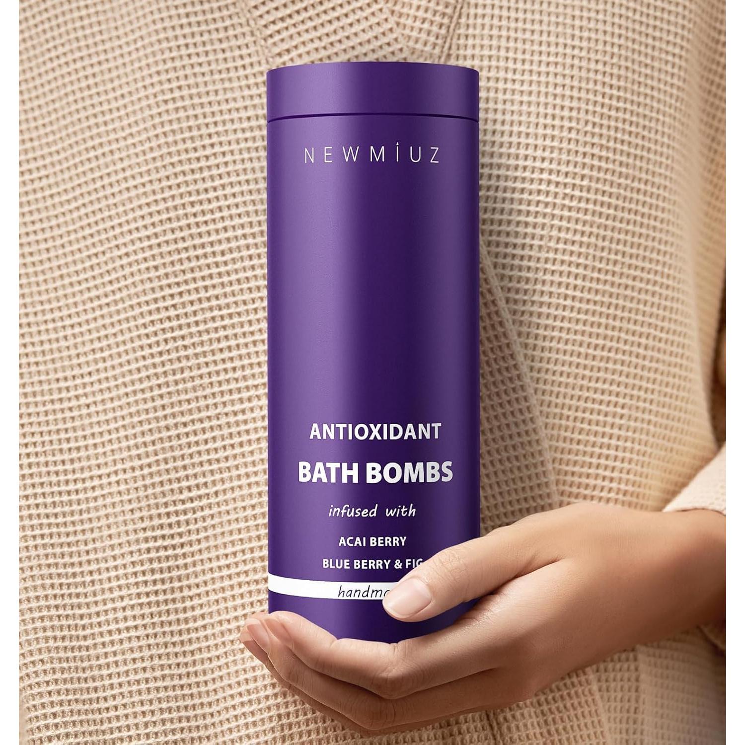 Bombas de Baño Naturales New Miuz - Antioxidantes de Acai y Arándano