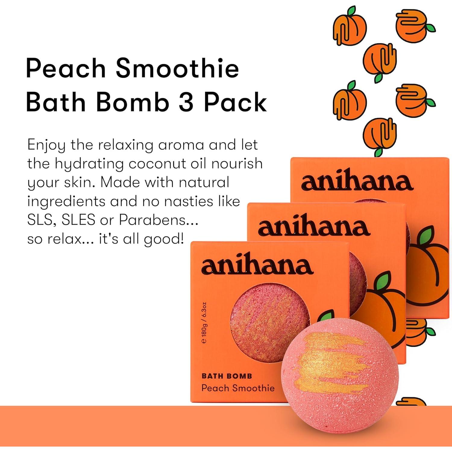 Bombas de Baño Anihana con Aceite de Coco - 3 Paquetes de 180g