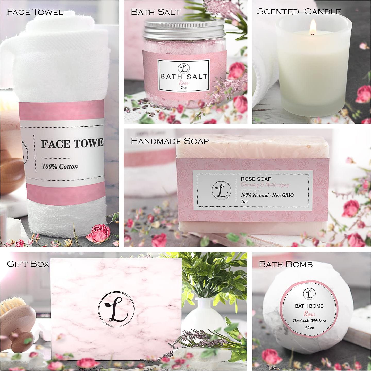 Juego de Spa Natural 5 Piezas Envizins - Aromas de Rosa
