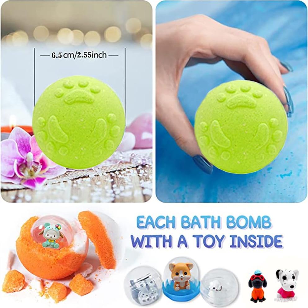 Bombas de baño orgánicas Kottke con sorpresa cachorro - 20 unidades