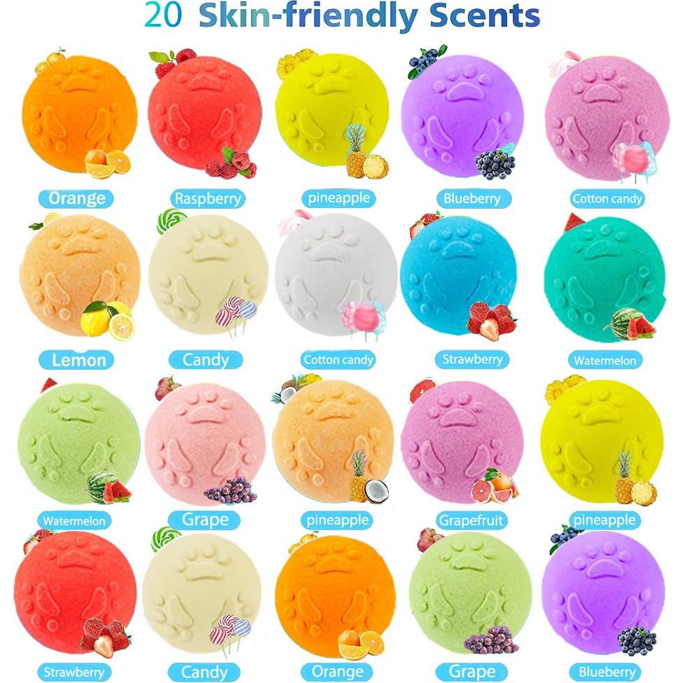 Bombas de baño orgánicas Kottke con sorpresa cachorro - 20 unidades