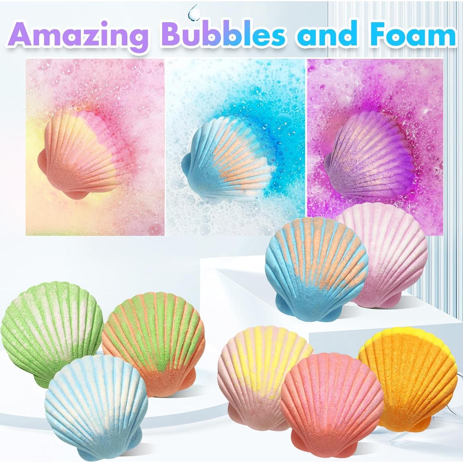 Kit de Bombas de Baño Sirena Excalla - 9 Piezas con Joyería