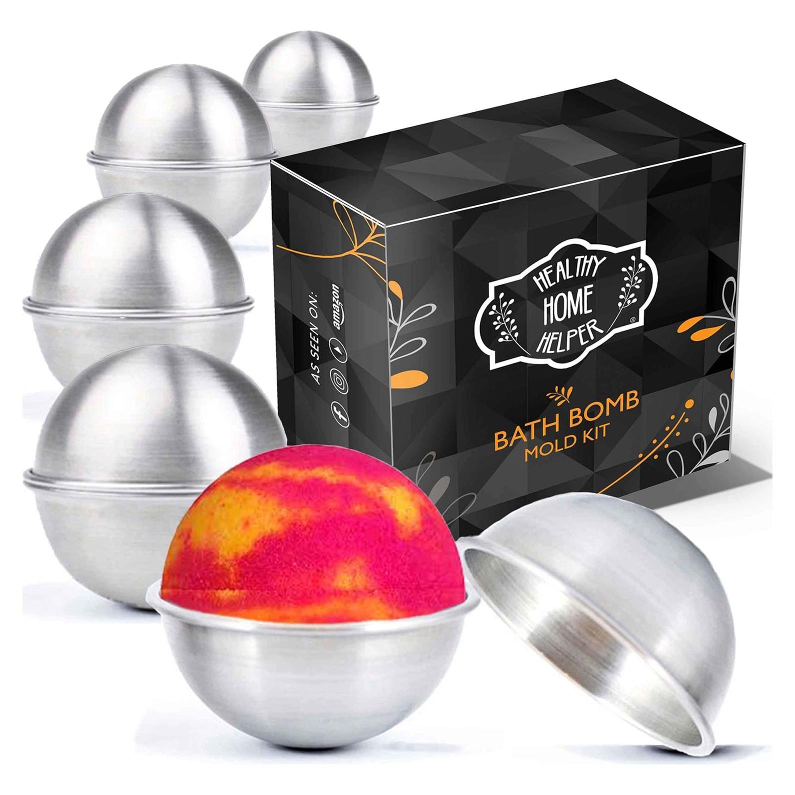 Juego de Moldes para Bombas de Baño Healthy Home Helper - Acero Inoxidable