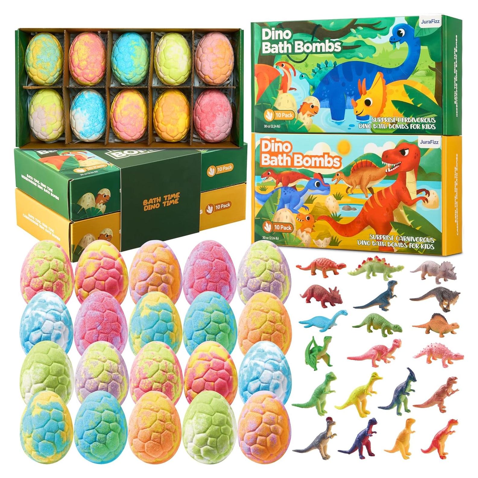 Bolas de Baño de Dinosaurio JuraFizz - 20 Unidades con Juguetes