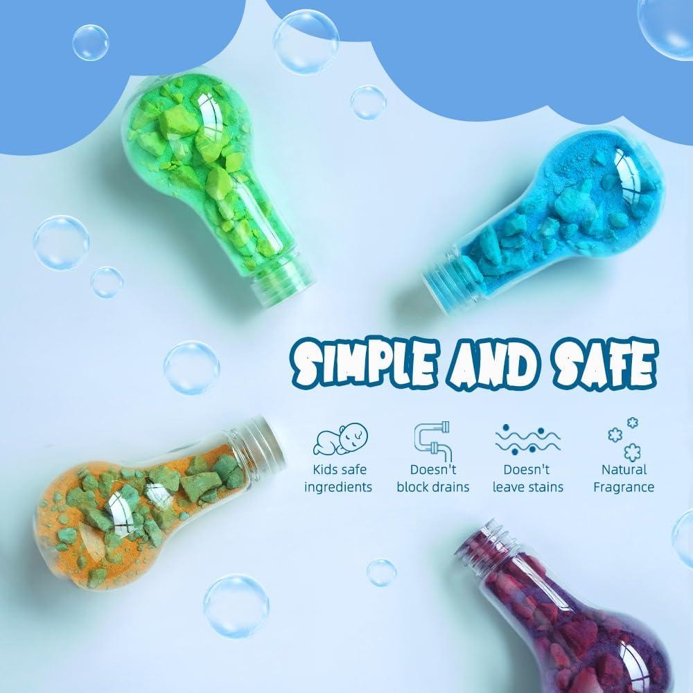 Set de 4 Bombas de Baño HZEX para Niños - Naturales y Seguras