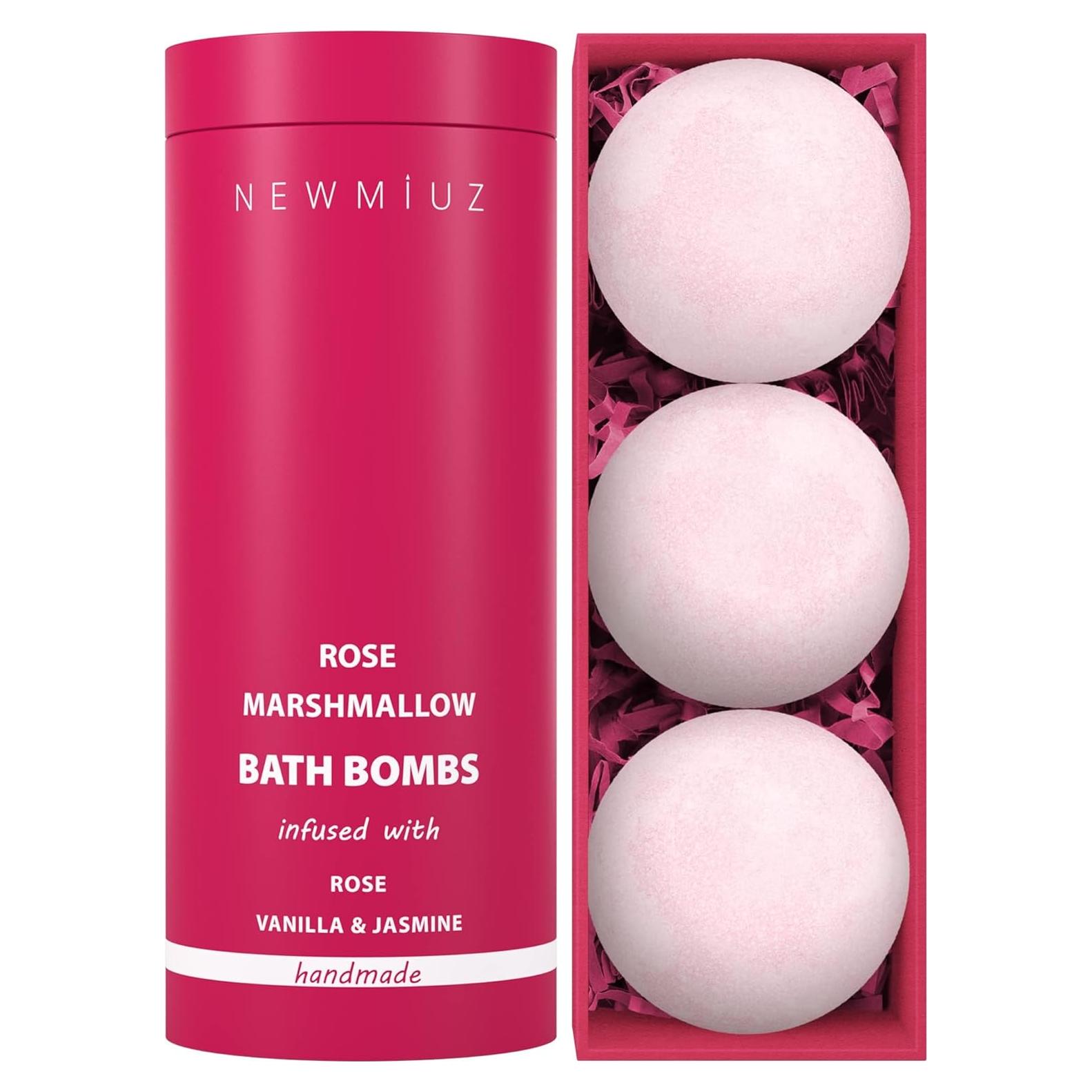 Bomba de Baño Espumosa New Miuz Rosa y Vainilla 3 Unidades