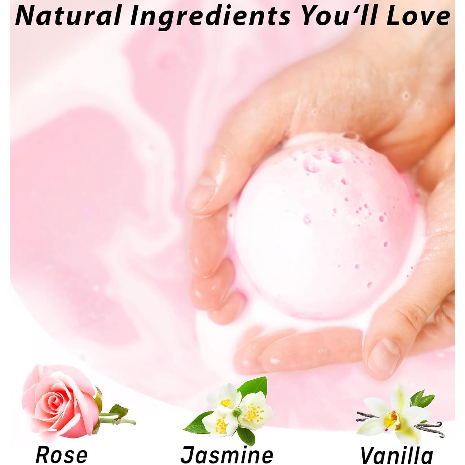 Bomba de Baño Espumosa New Miuz Rosa y Vainilla 3 Unidades