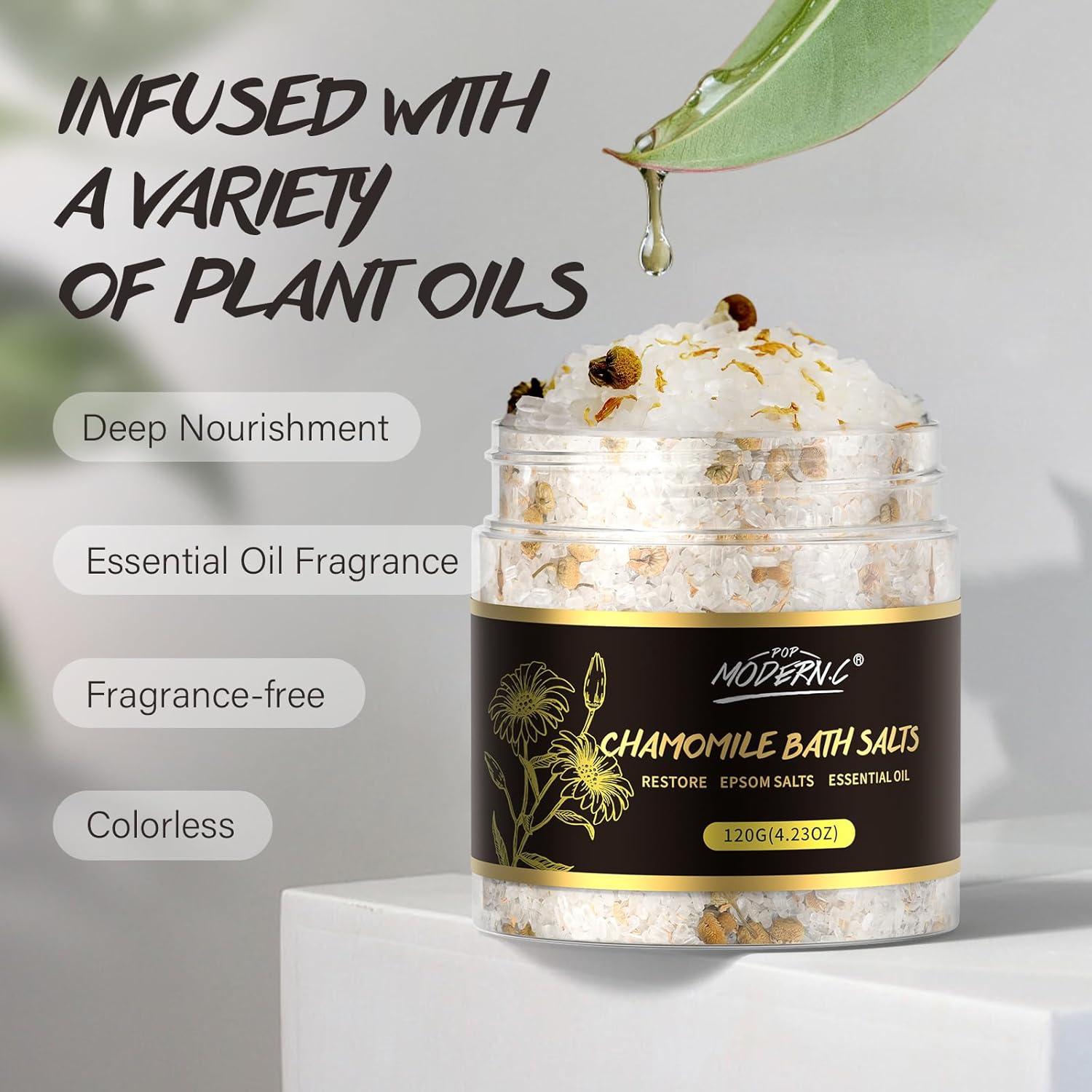 Juego de Sales de Baño Epsom 4pcs con Aceites Esenciales