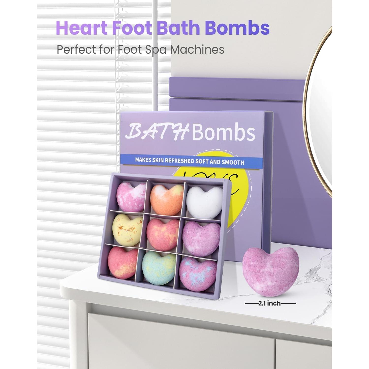 Set de 9 Bombas de Baño Orgánicas para Pies PUBOO - Aromas Relajantes