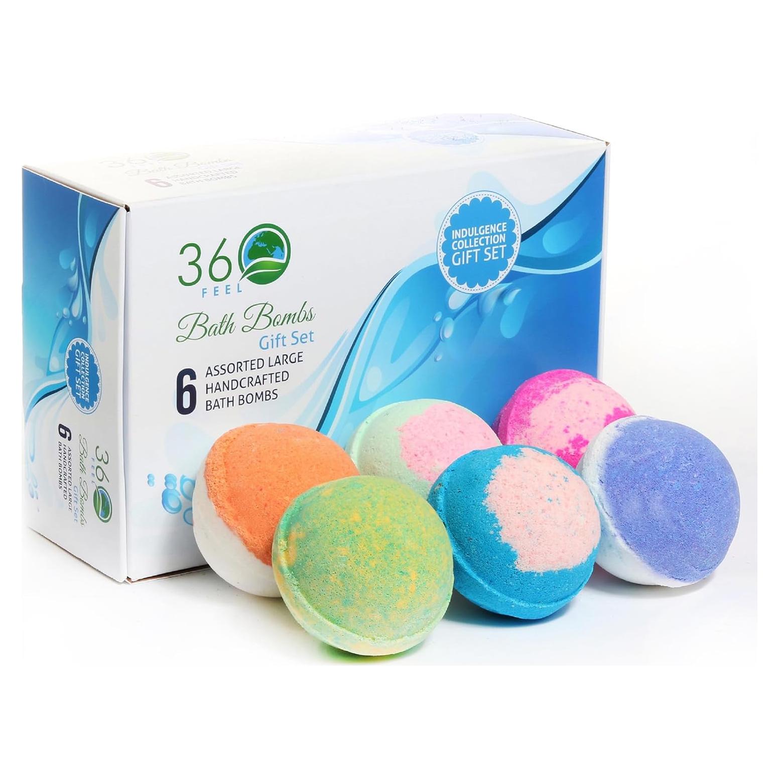 Juego de 6 Bombas de Baño 360Feel - Hidratantes con Aceites Esenciales