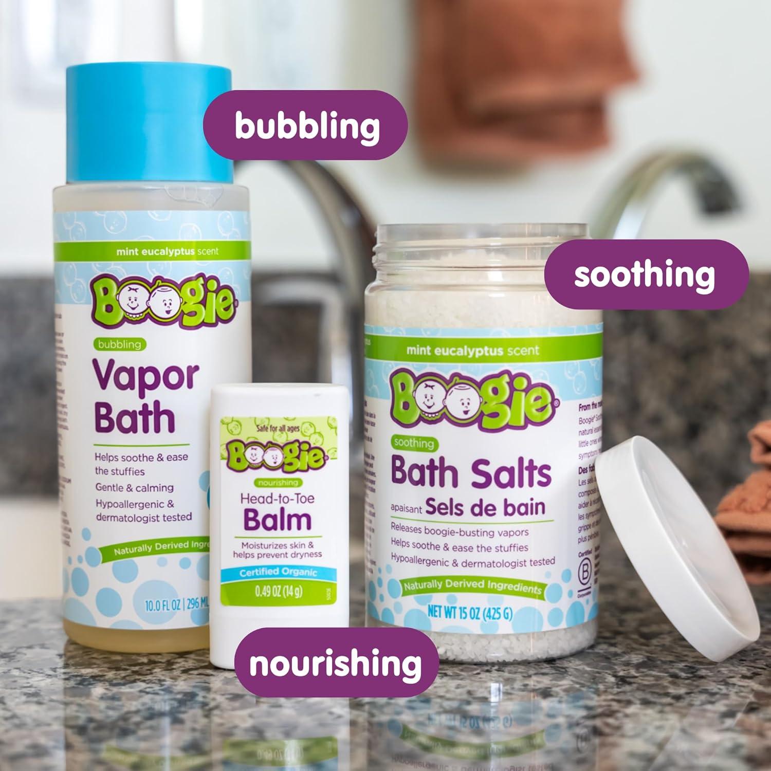 Kit de Spa Boogie para Bebés - Sales de Baño, Baño de Vapor y Ungüento
