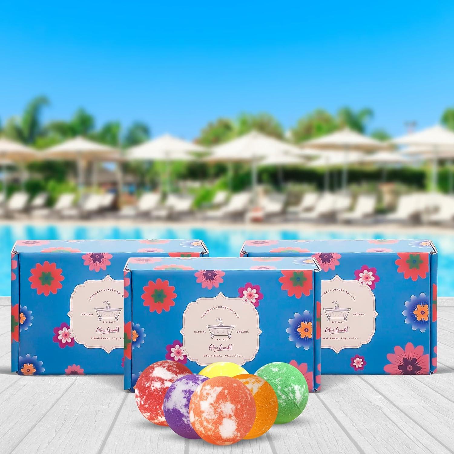 Juego de 6 Bombas de Baño Naturales Glow Gambit - Aromaterapia