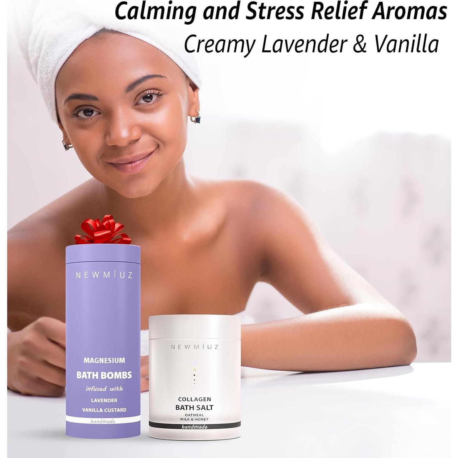 Bomba de Baño de Magnesio Lavanda Vainilla New Miuz 3 Unidades
