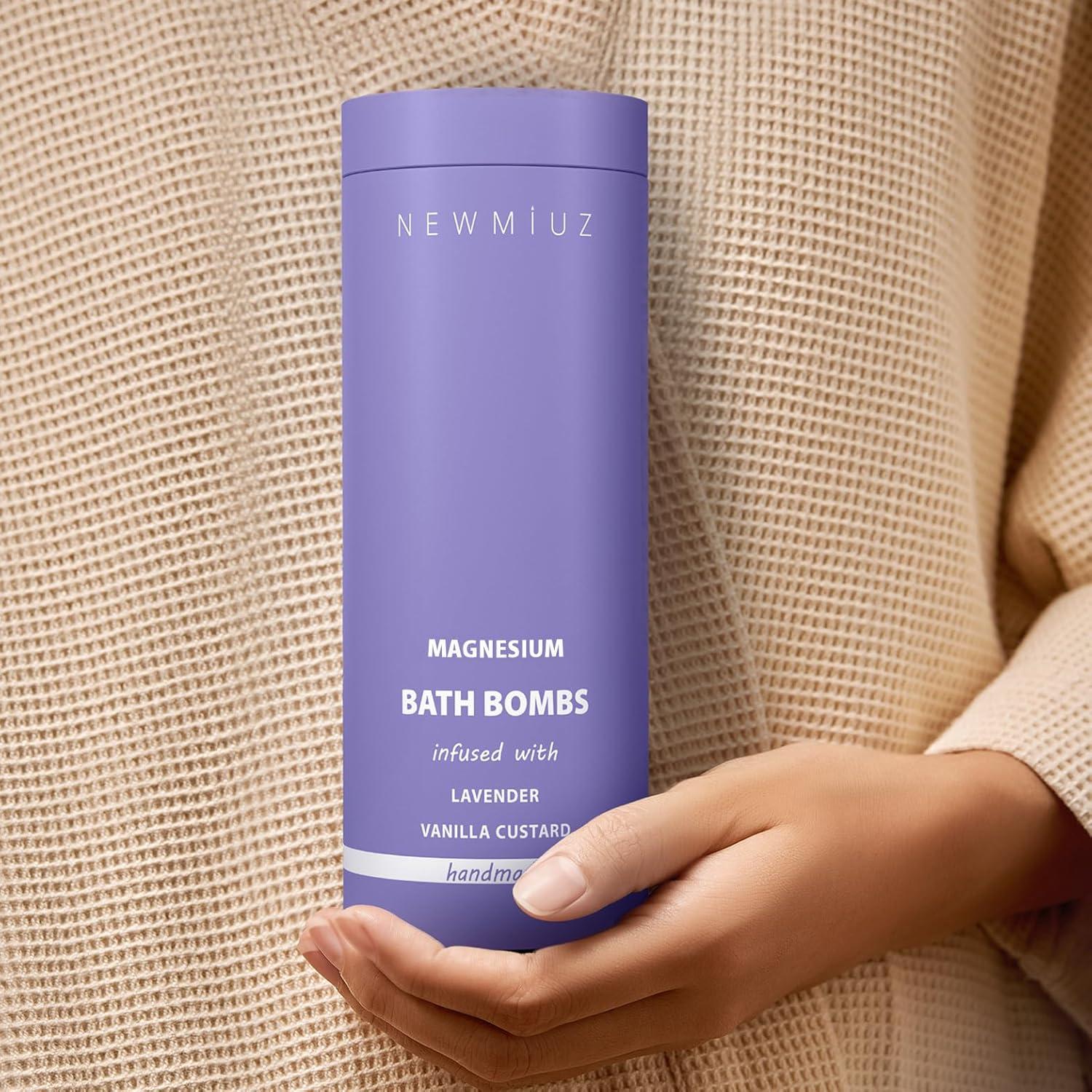 Bomba de Baño de Magnesio Lavanda Vainilla New Miuz 3 Unidades