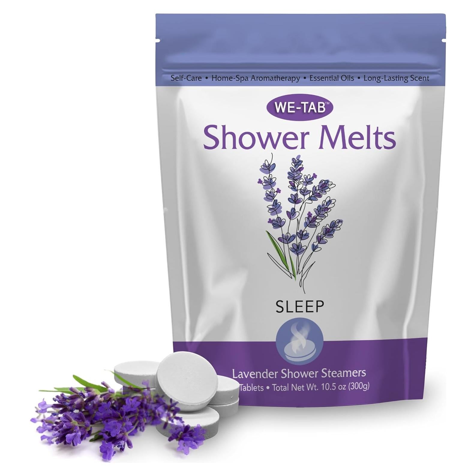 Tabletas de vapor para ducha We-Tab 10-pk con aromaterapia de lavanda