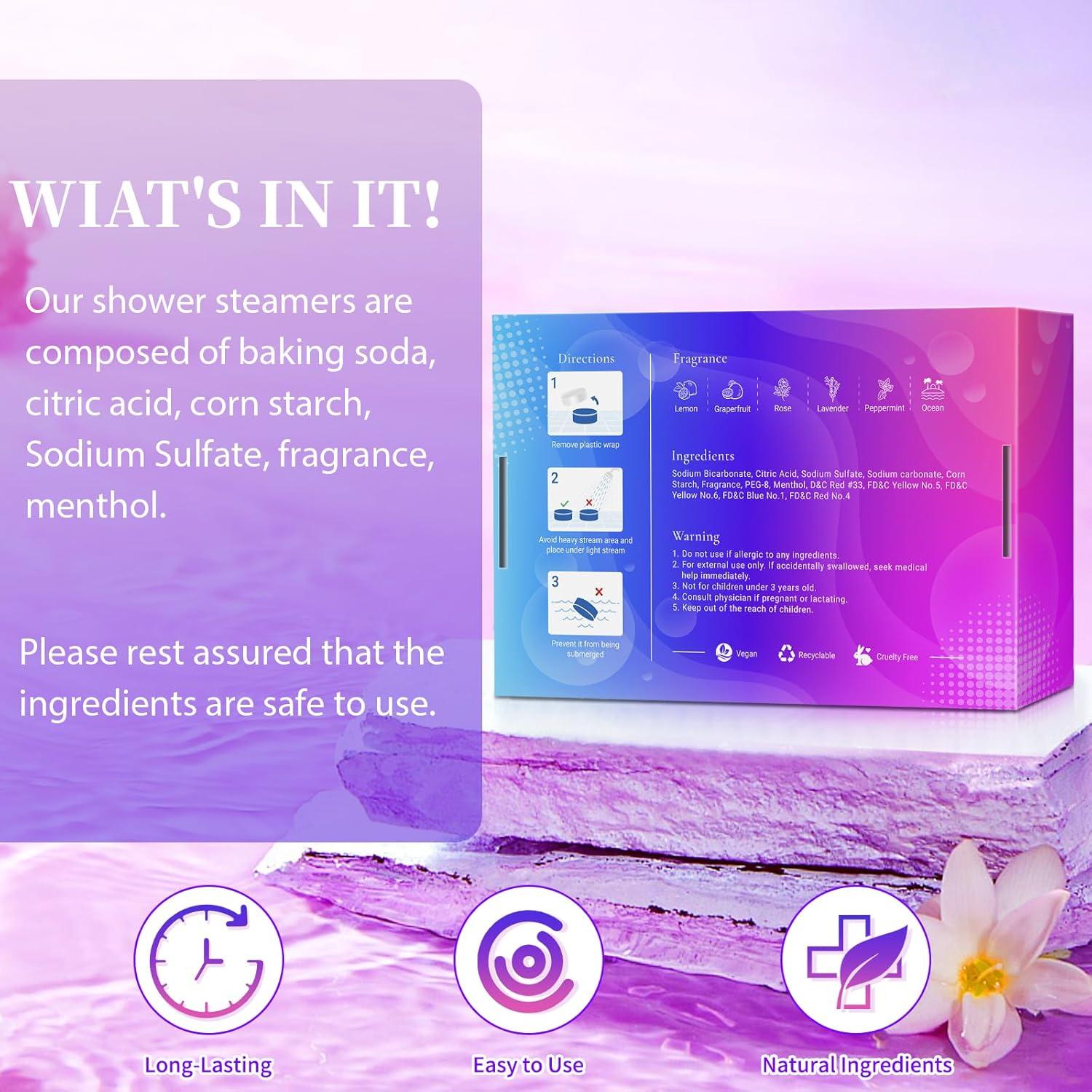 Juego de 18 Pastillas de Vapor para Ducha SeasonBliss - Aromas Naturales