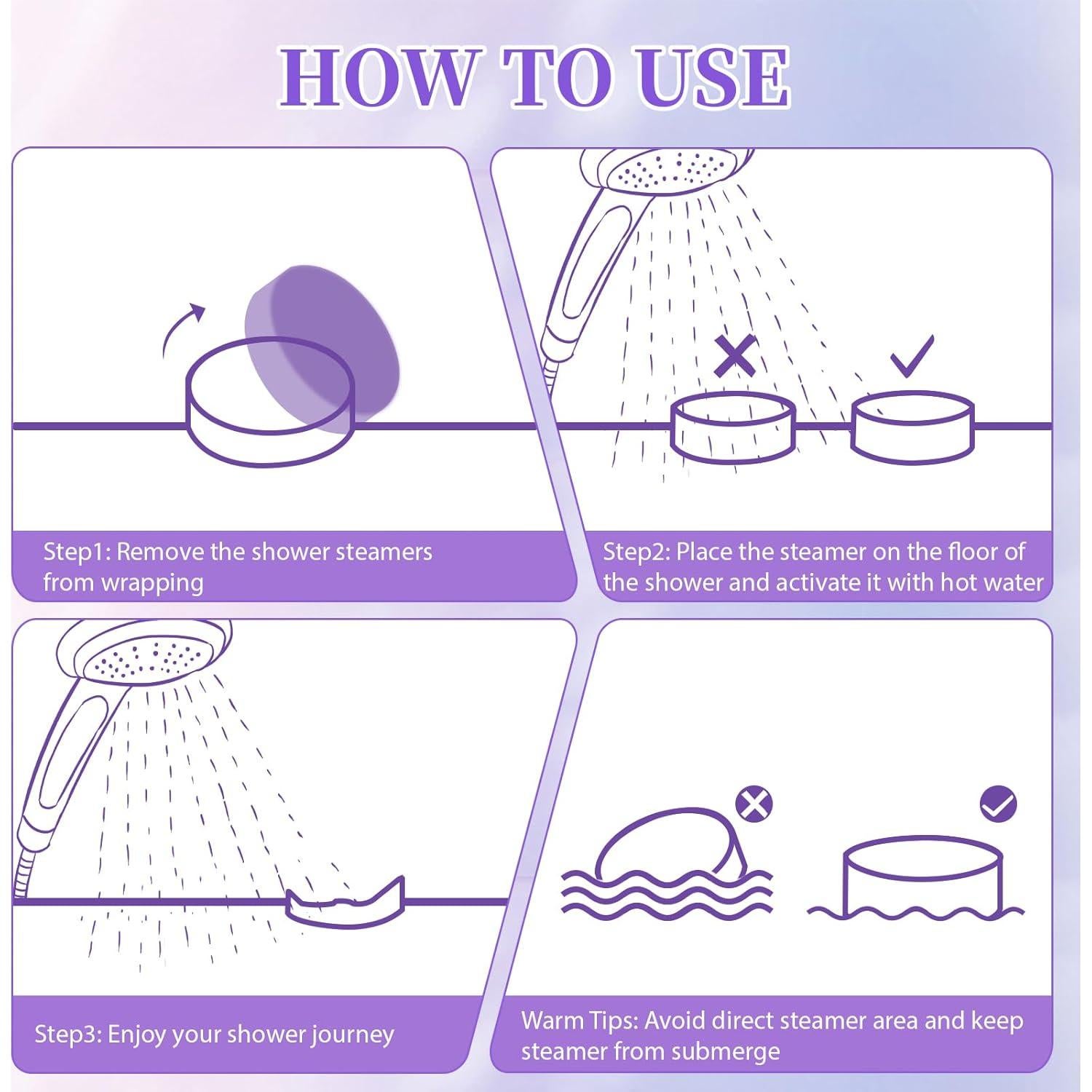 Juego de 18 Pastillas de Vapor para Ducha SeasonBliss - Aromas Naturales