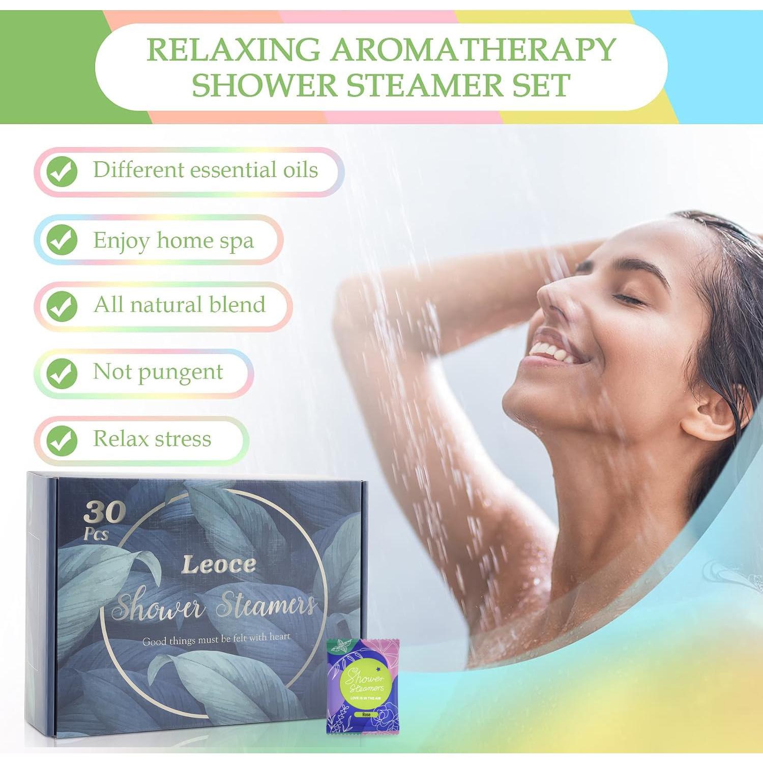 Set de 30 Bombas de Ducha Aromaterapia Leoce - 6 Aromas Naturales