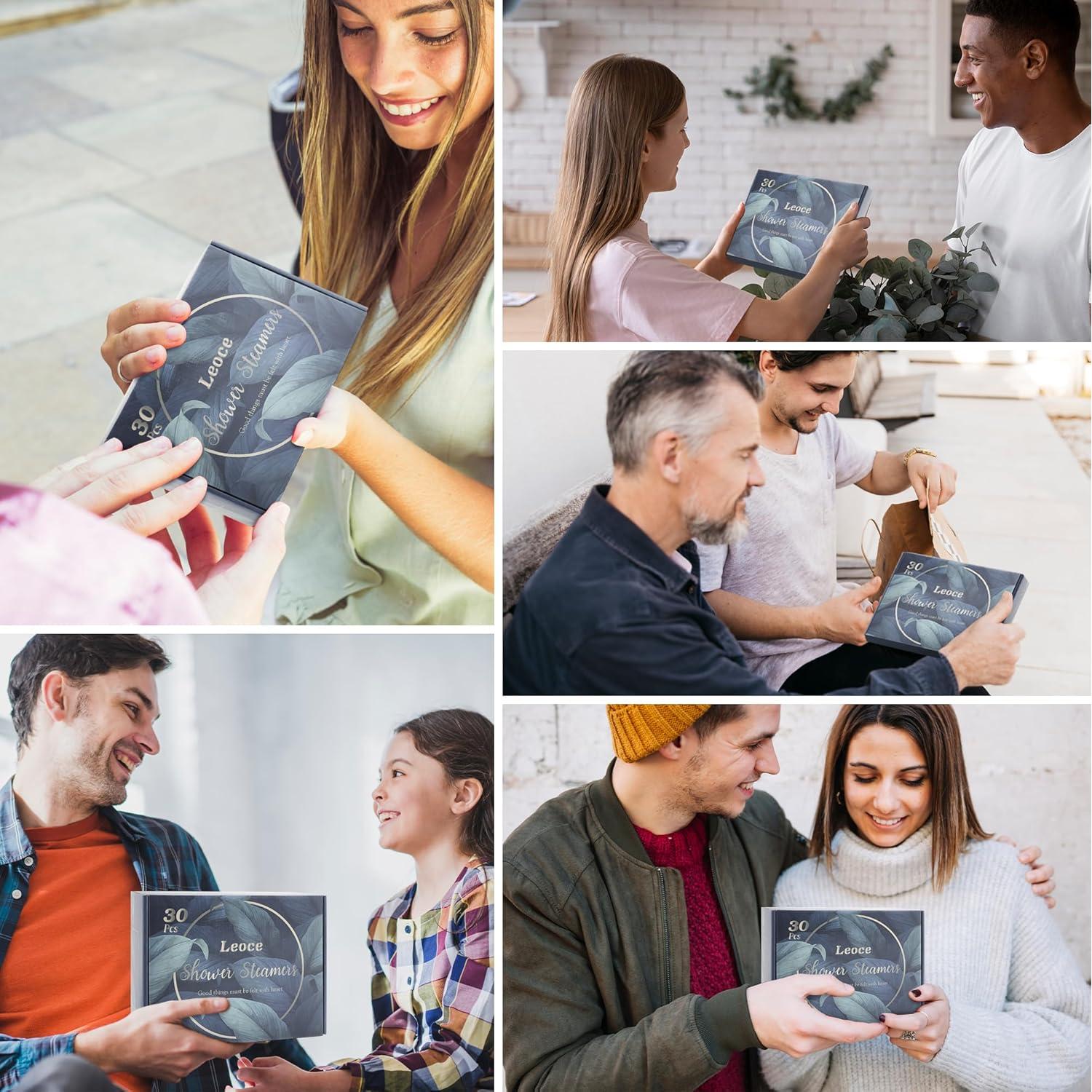 Set de 30 Bombas de Ducha Aromaterapia Leoce - 6 Aromas Naturales