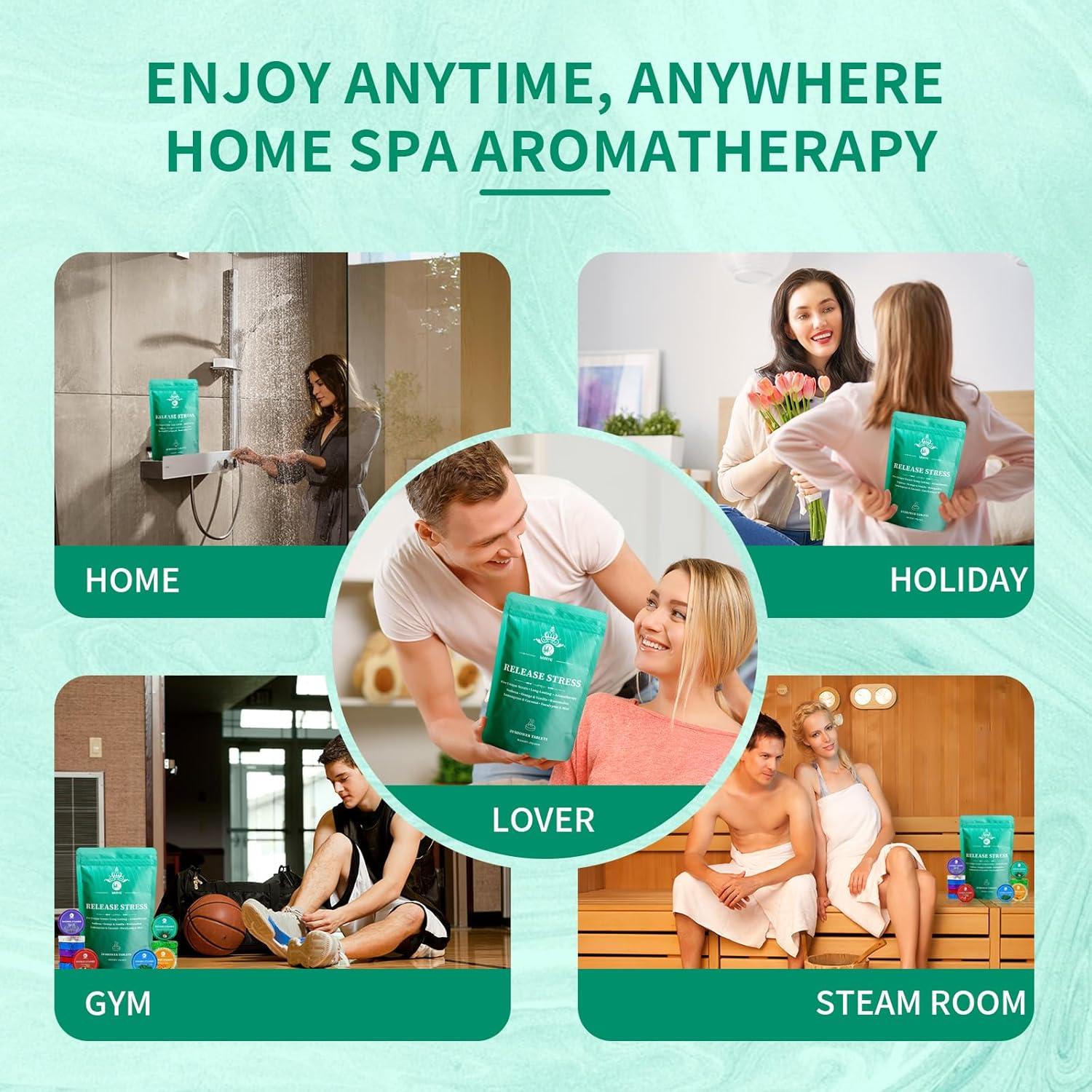 Bombas de Vapor para Ducha MR MIRYE - Paquete de 20 Aromas