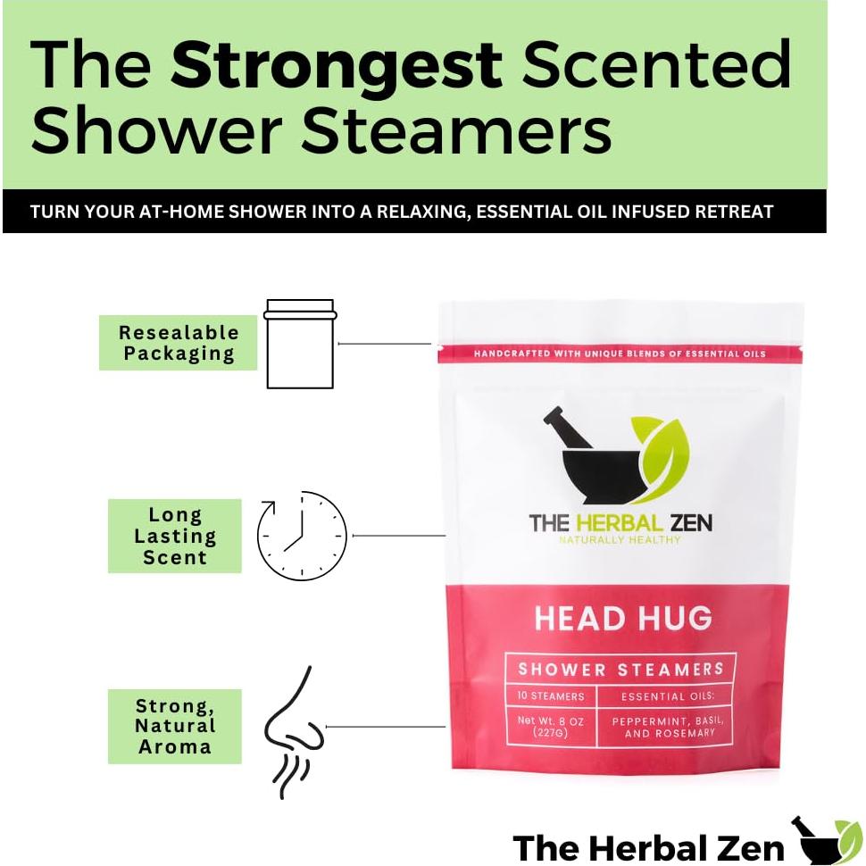 Vaporizadores de Ducha Aromaterapia Head Hug - 10 Tabletas